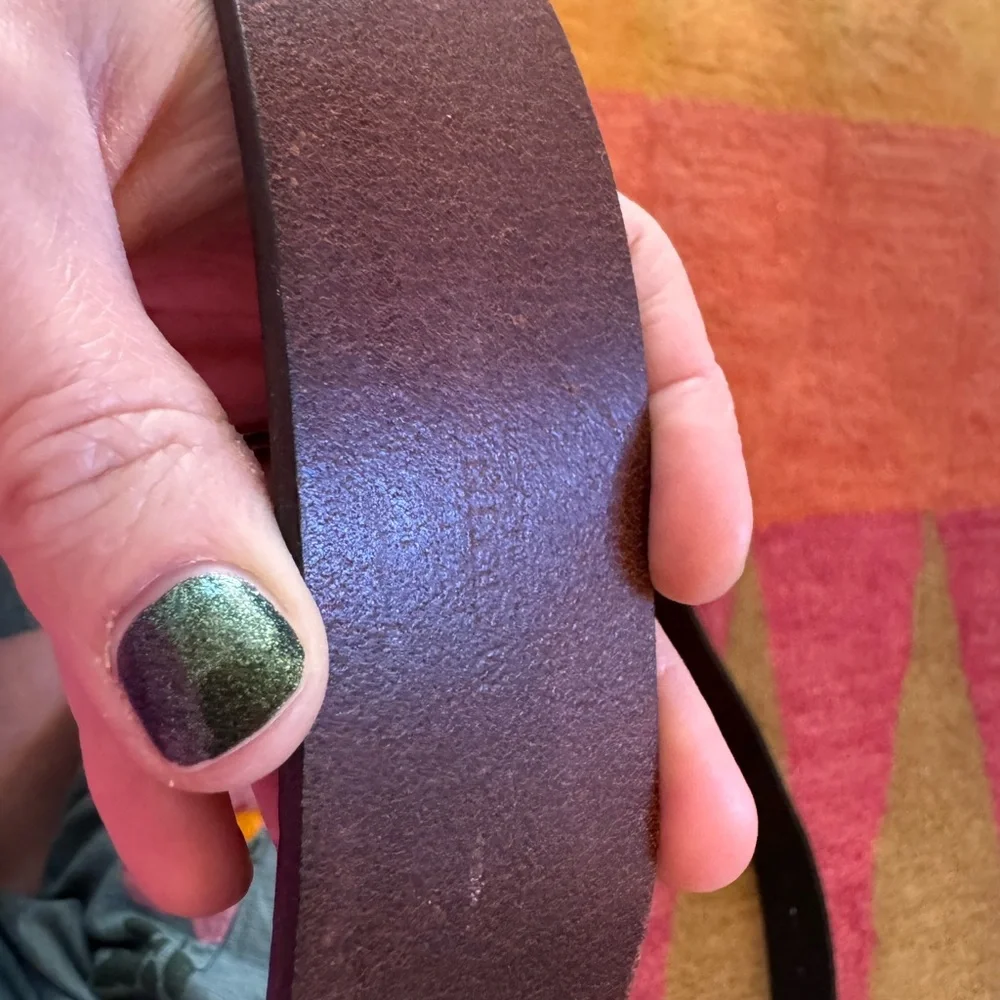 925 silver belt buckle and leather belt Martin and Osa - Picture 3 of 4